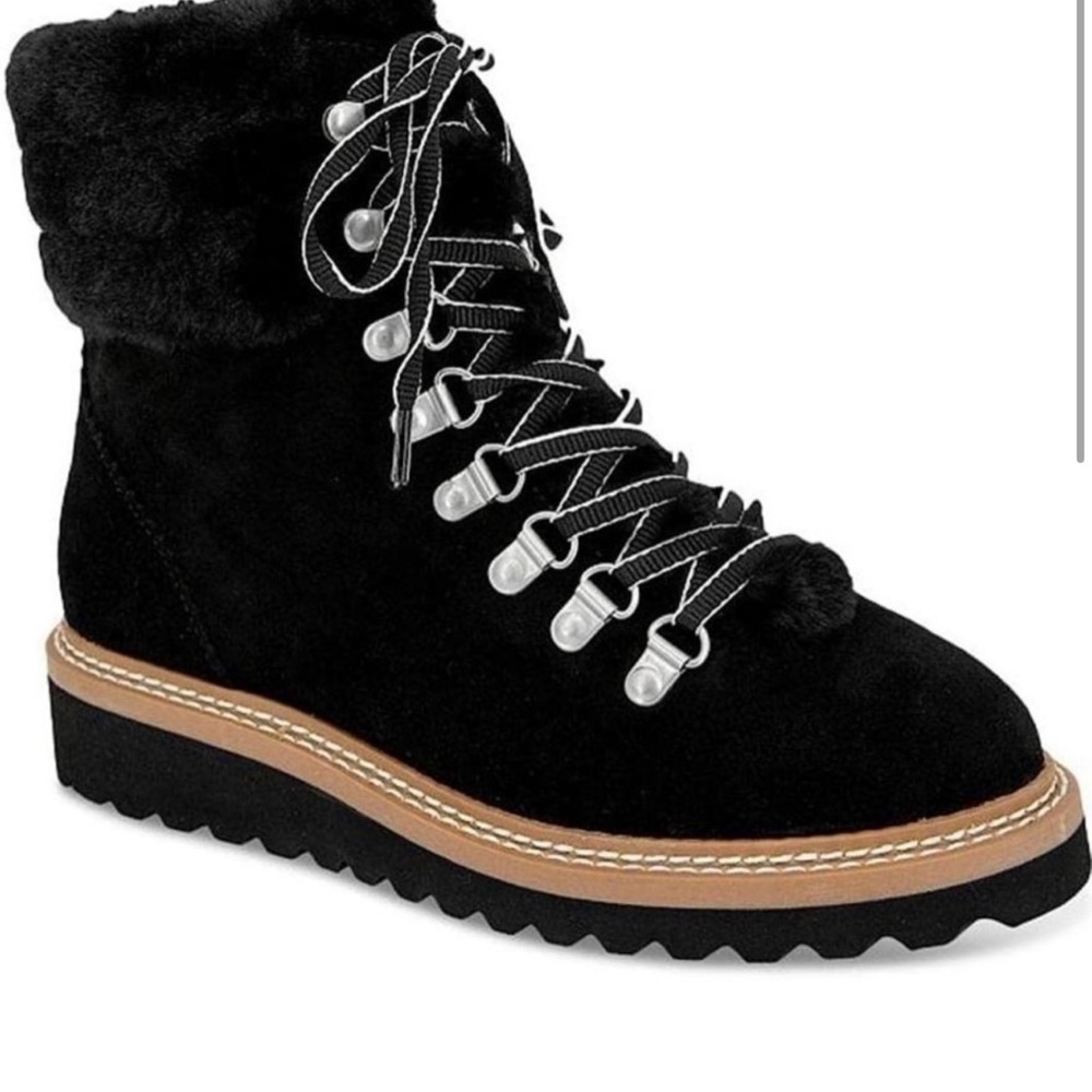 Women's Black Suede Ankle Boots